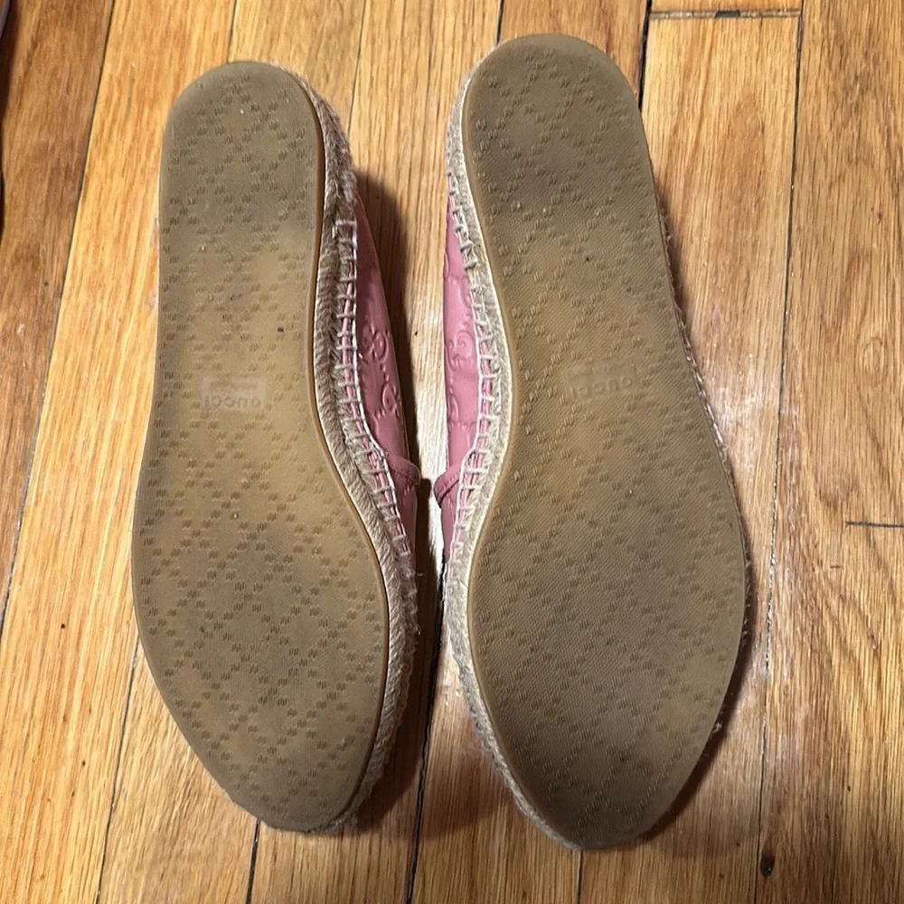 Authentic Gucci Pink Leather Espadrilles - Picture 4 of 5
